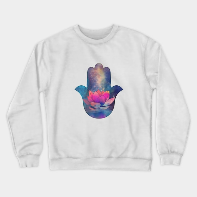 hamsa lotus Crewneck Sweatshirt by vita95gelman